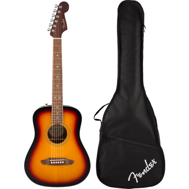 Guitarra Acustica Fender Ca Std Redondo Mini Wb Ib 3ts, 0974101100